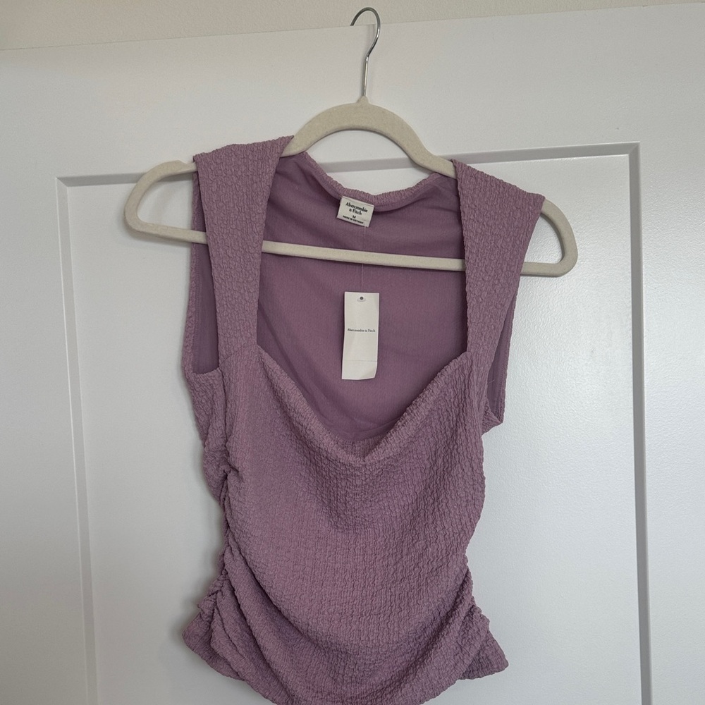 Abercrombie & Fitch Mauve Textured Tank Top